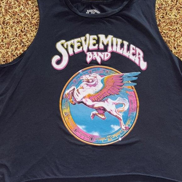 Source Unknown Tops - Steve Miller Band black cotton tank top size XXL #band #music